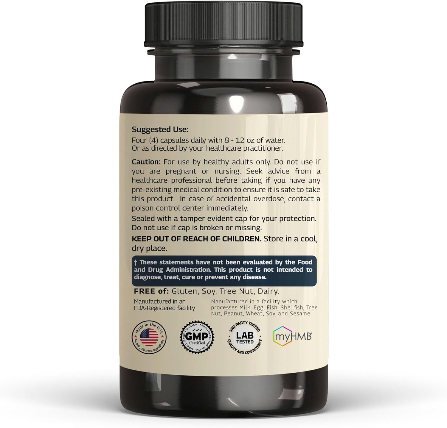 High-Quality USA-Made VINATURA HMB 3000mg & Vitamin D3 Capsules - Muscle Growth & Recovery Support - 120 Capsules, 30 Servings