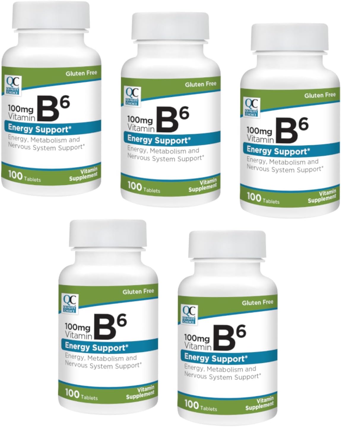 High-Quality Vitamin B6 100 mg Tablets - 5 Pack for Optimal Health