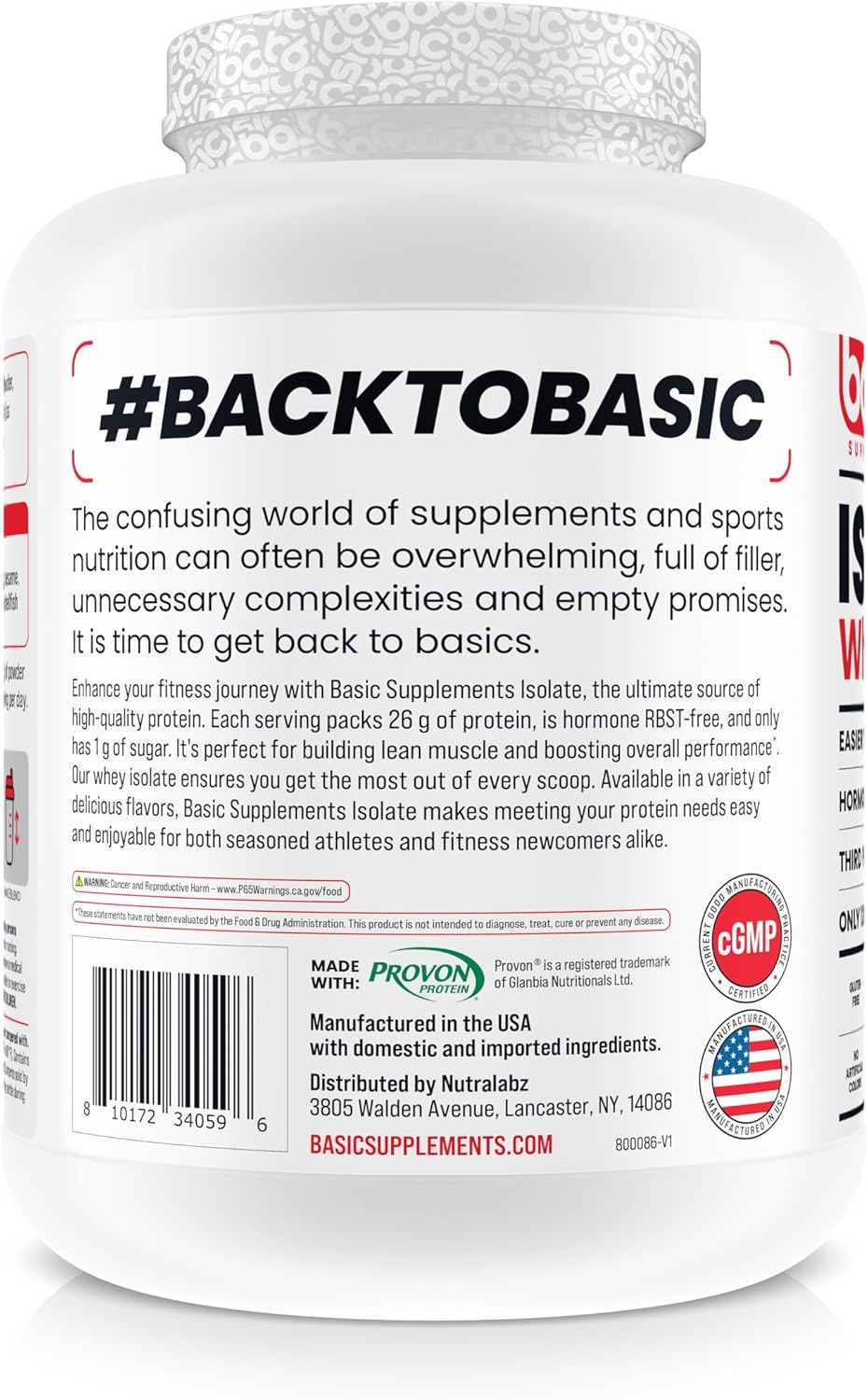 High-Quality Whey Protein Isolate - 26g Protein, 0g Fat, Gluten-Free, RBST-Free, Fast Absorption, 120 Calories - Chocolate Flavor - 5lb