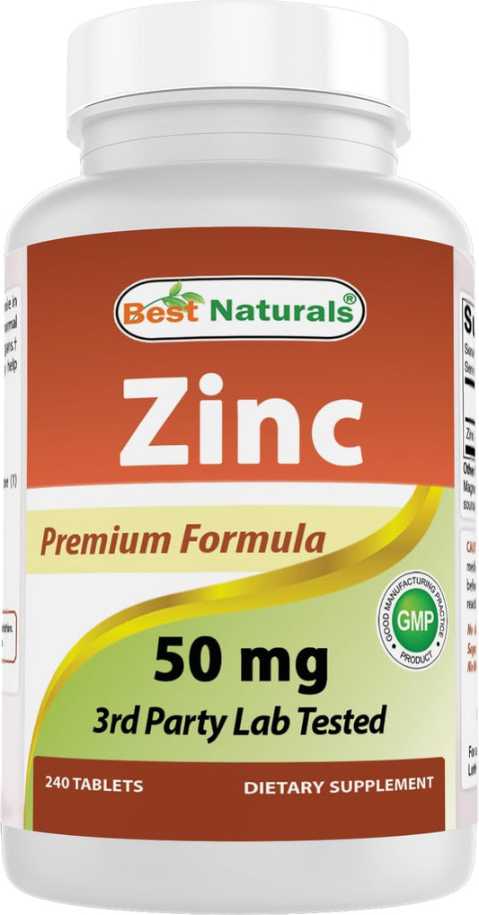 High-Quality Zinc Gluconate 50mg Supplement for Immune Support - 240 Tablets