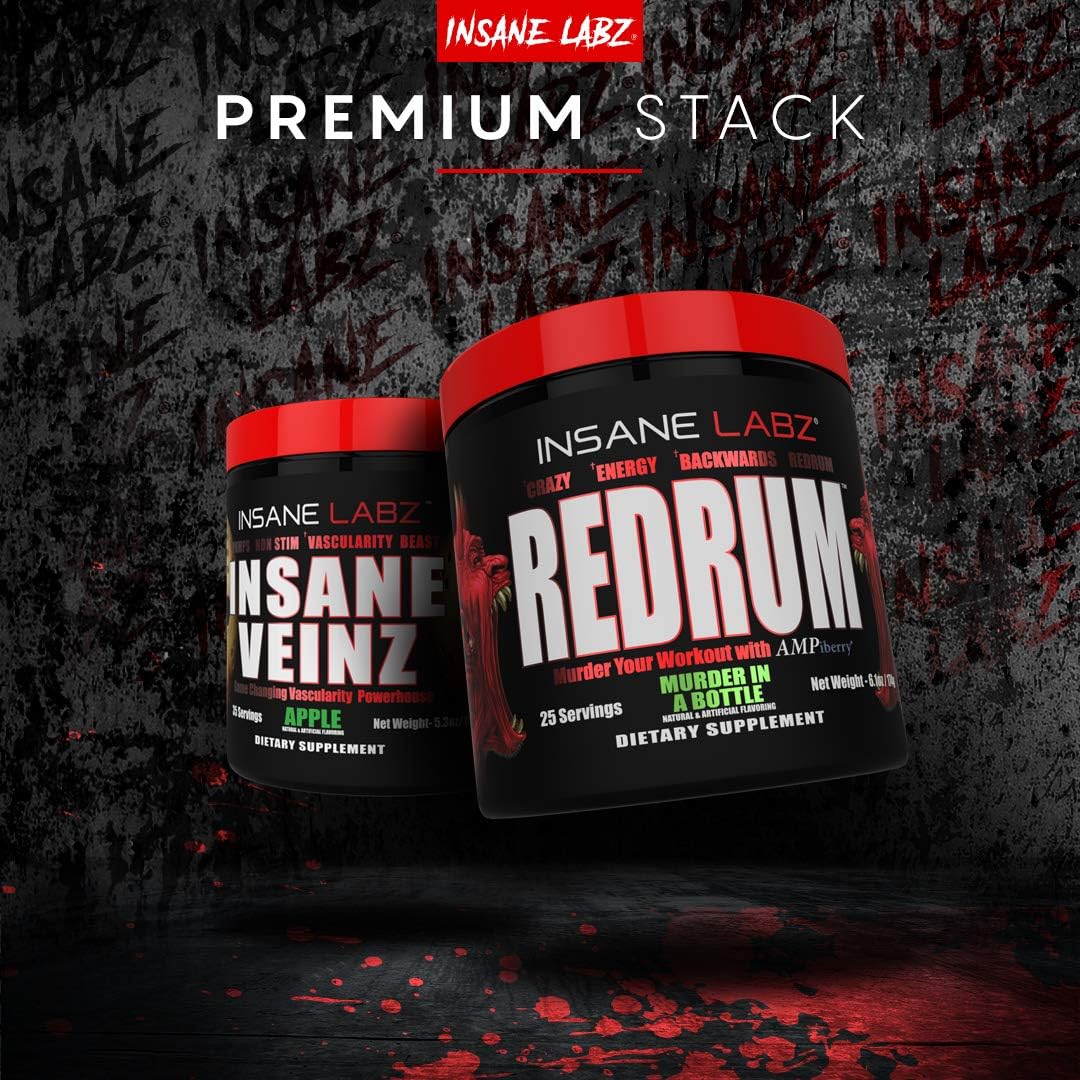 High-Stim Pre-Workout Powder with NO Booster, Beta Alanine, Agmatine Sulfate, Taurine - AMPiberry, OXYgold, Focus, Strength, Recovery - 25 Servings (Grape)