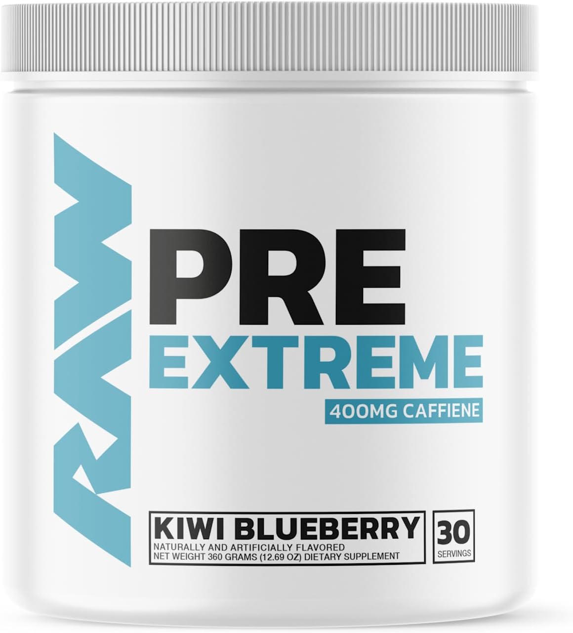 High-Stimulant Preworkout Powder Drink for Extreme Energy, Focus, and Endurance - Kiwi Blueberry (30 Servings)