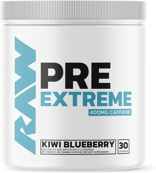 High-Stimulant Preworkout Powder Drink for Extreme Energy, Focus, and Endurance - Kiwi Blueberry (30 Servings)