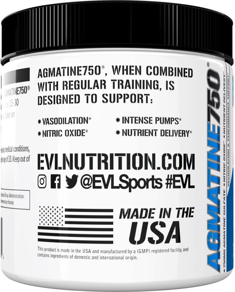 High Strength Agmatine Sulfate Powder for Muscle Growth and Performance - Unflavored Supplement for Intense Pumps and Recovery