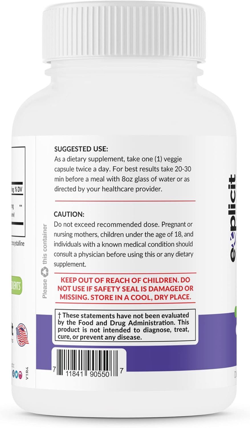 High Strength All Natural Resveratrol Supplement - 1200mg Daily - 90% Extract Trans Resveratrol - 30 Day Supply