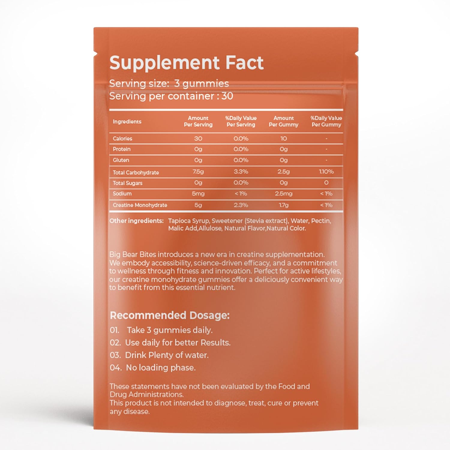 High Strength Creatine Gummies for Muscle Recovery | 5000mg per Serving | Sugar-Free, Gluten-Free & Halal | Peach Flavor | Pack of 90 Gummies for Men & Women