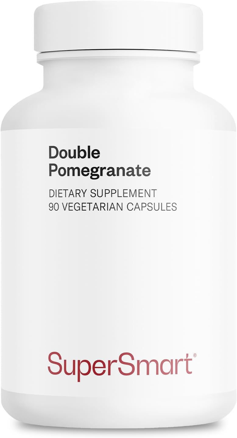 High Strength Double Pomegranate Extract Supplement - 90 Capsules - 90% Ellagic Acid - Advanced Antioxidant Formula - Non-GMO & Gluten Free