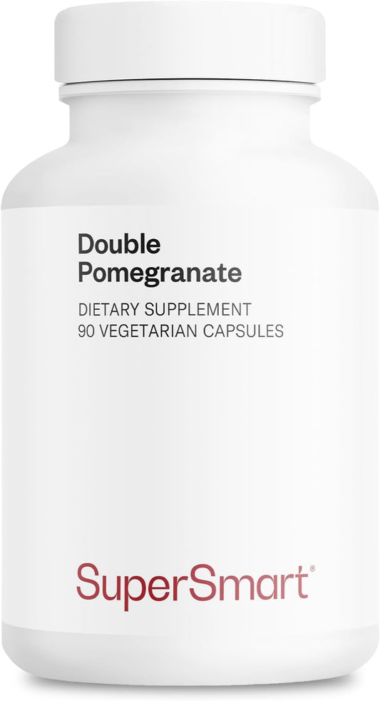 High Strength Double Pomegranate Extract Supplement - 90 Capsules - 90% Ellagic Acid - Advanced Antioxidant Formula - Non-GMO & Gluten Free