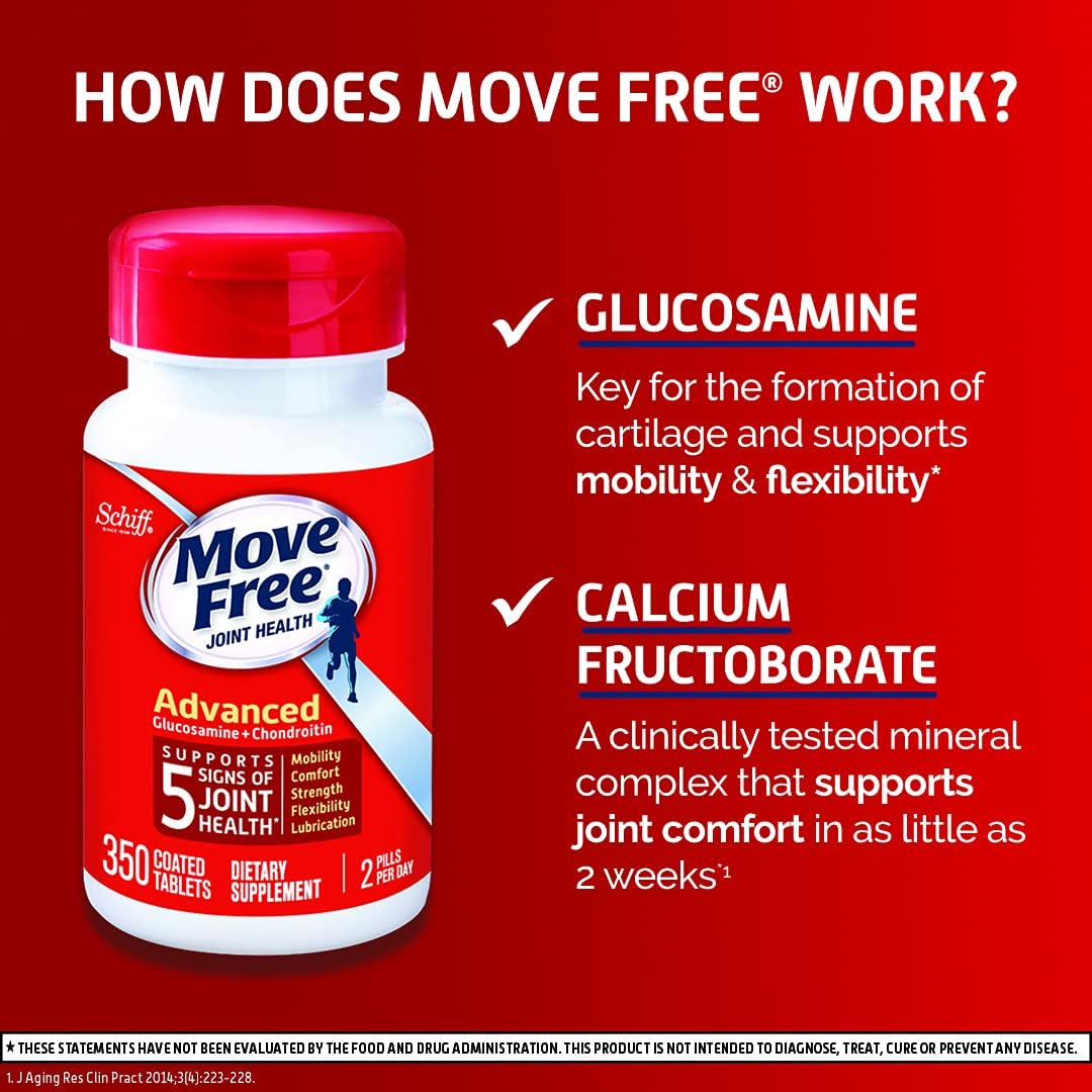 High Strength Glucosamine and Chondroitin Tablets for Joint Health - 1500mg per Serving (350 Count) - Supports Mobility, Flexibility, and Comfort