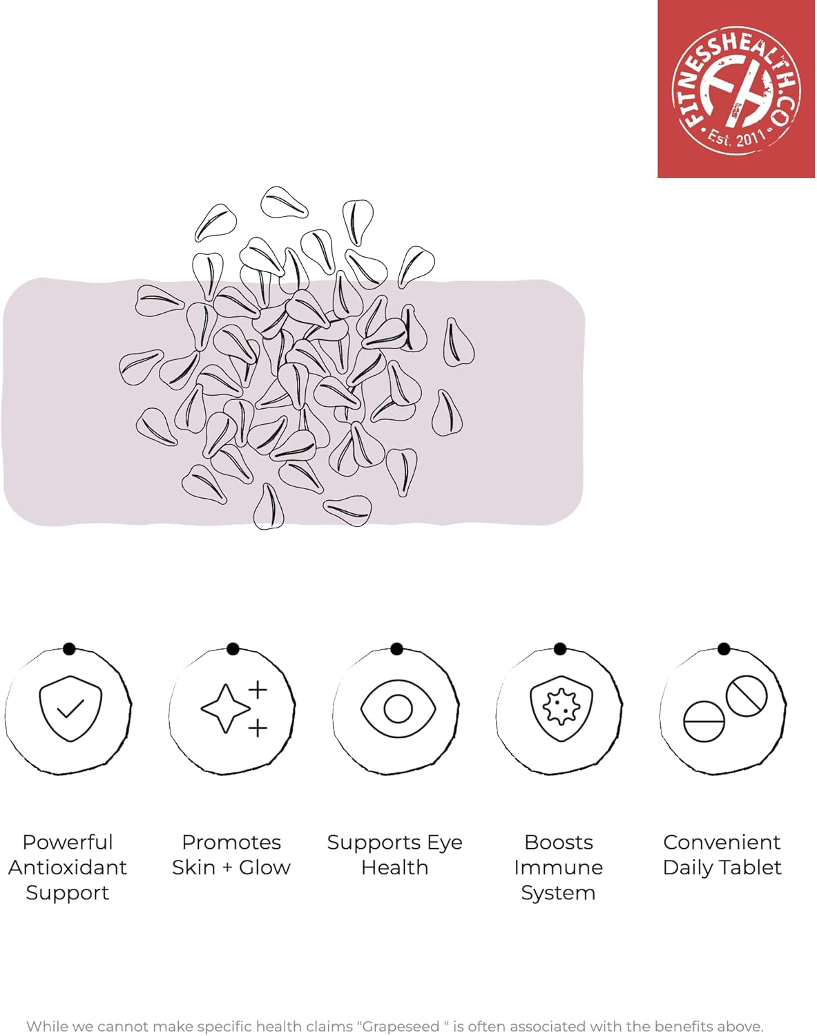 High Strength Grapeseed Extract Tablets 12000mg - Vegan Supplement - 120 Tablets - UK Made