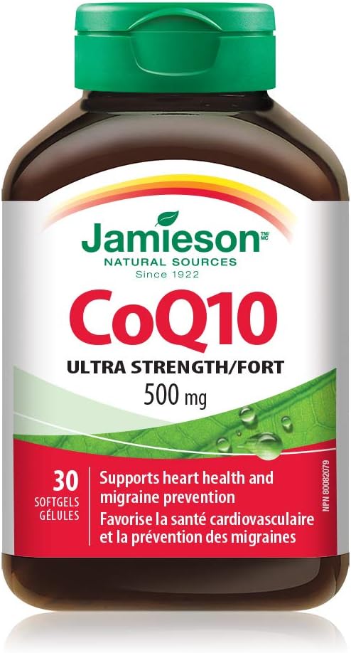High Strength Jamieson CoQ10 500mg Softgels - 30 Count