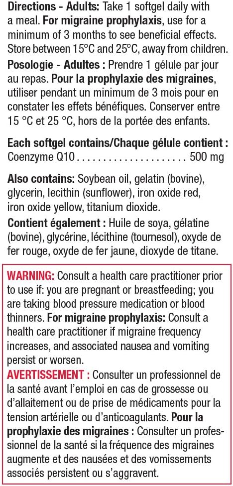 High Strength Jamieson CoQ10 500mg Softgels - 30 Count