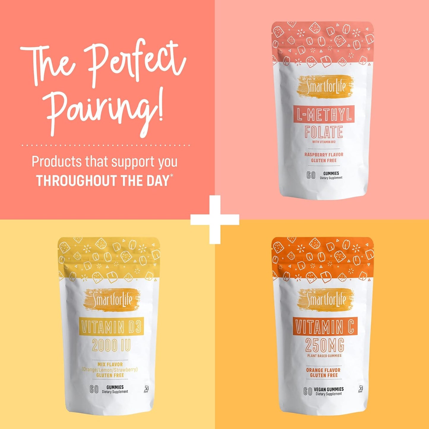 High Strength L-Methylfolate Gummies with Vitamin B12 - Raspberry Flavor - 60 Count - Active Folate 5 MTHFR Support - Professional Grade Supplement