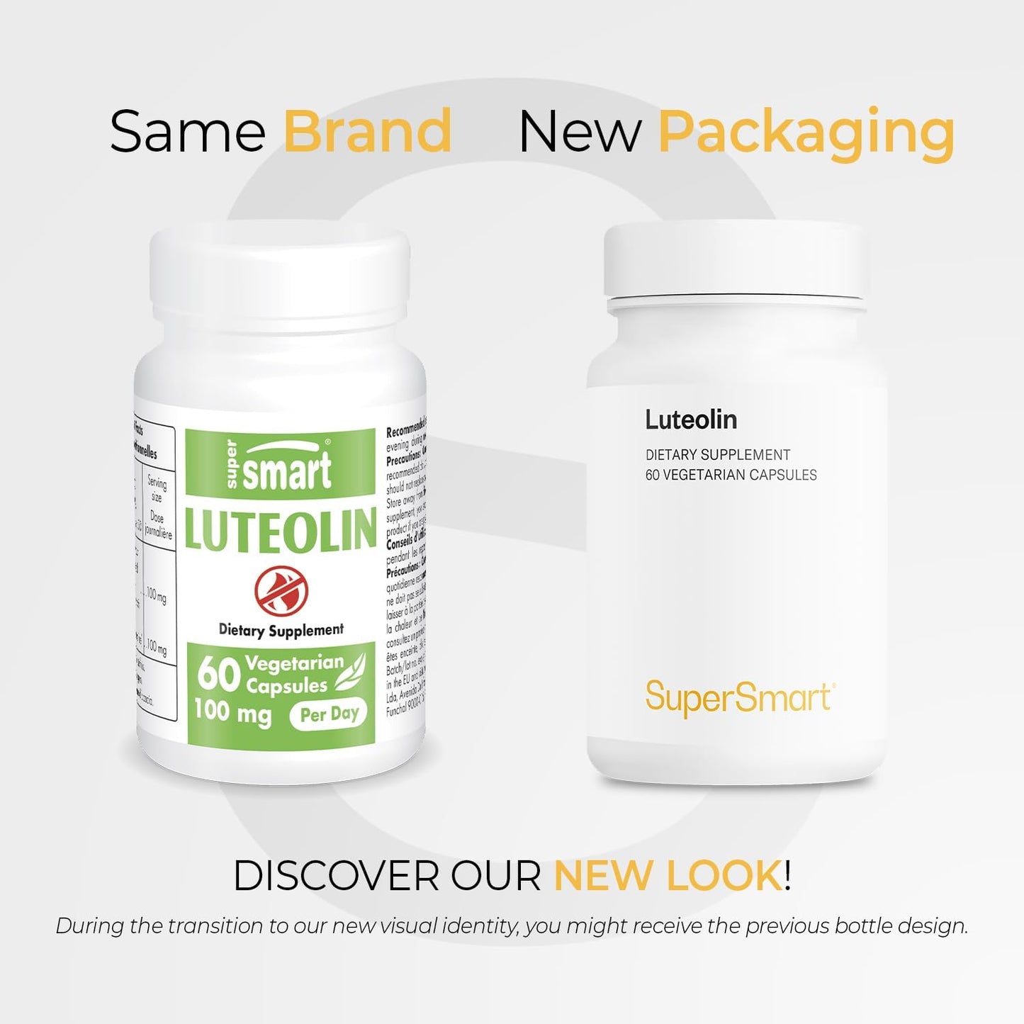 High Strength Luteolin 100mg Daily Supplement - 3 Pack - Bioactive Flavonoid, Non-GMO, Gluten Free - 180 Vegetarian Capsules