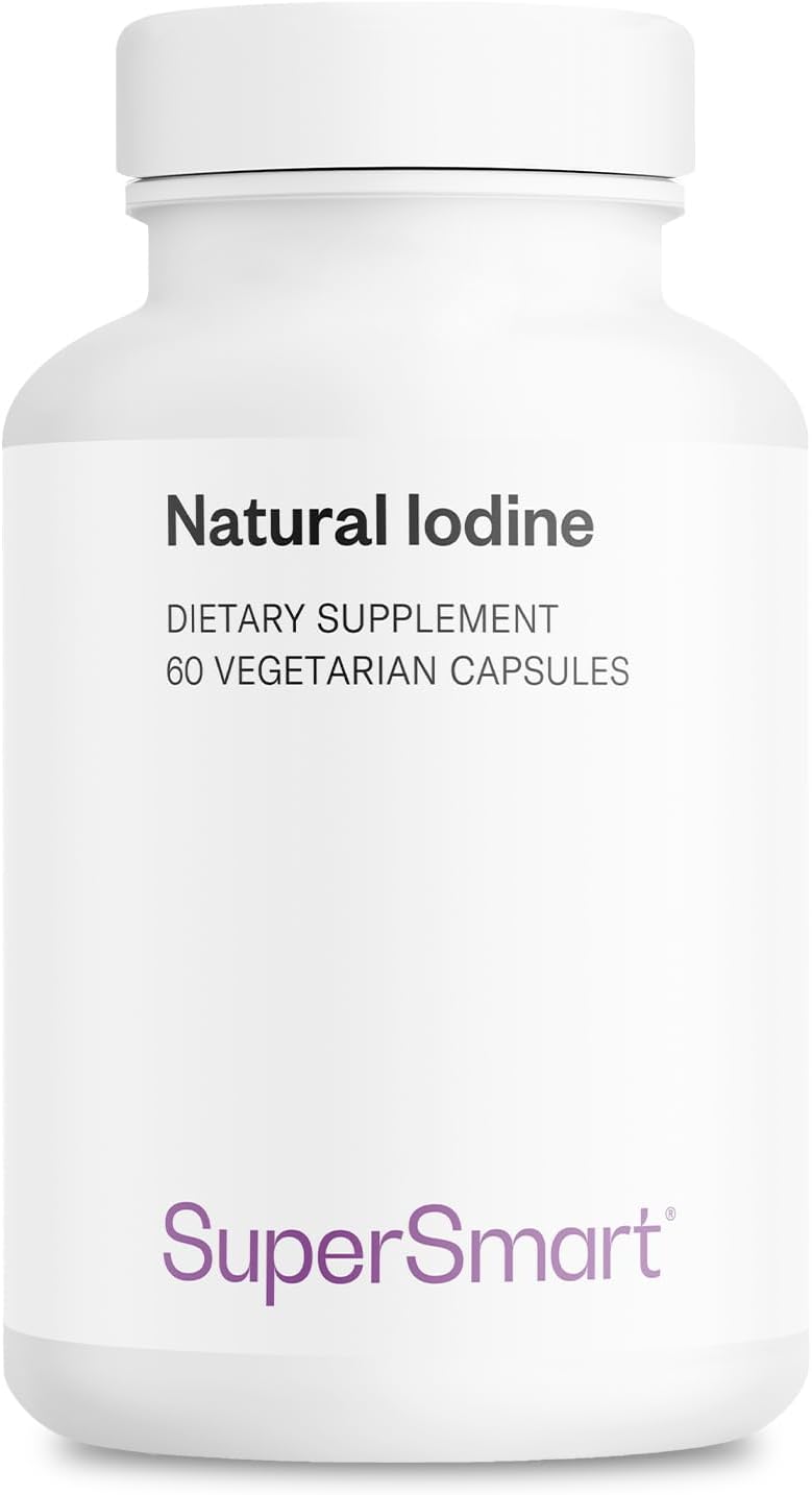 High Strength Natural Iodine Supplement - 1000mg per Day - Pure Sea Kelp - Non-GMO & Gluten Free - 60 Capsules