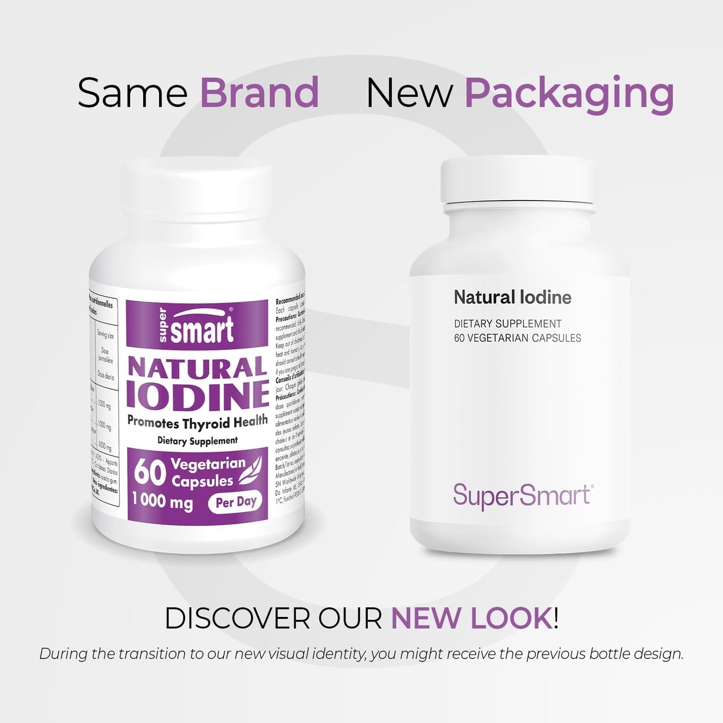 High Strength Natural Iodine Supplement - 1000mg per Day - Pure Sea Kelp - Non-GMO & Gluten Free - 60 Capsules