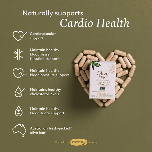 High Strength Natural Olive Leaf Extract Vegetable Capsules - 30 Count, Rich in Oleuropein & Polyphenols