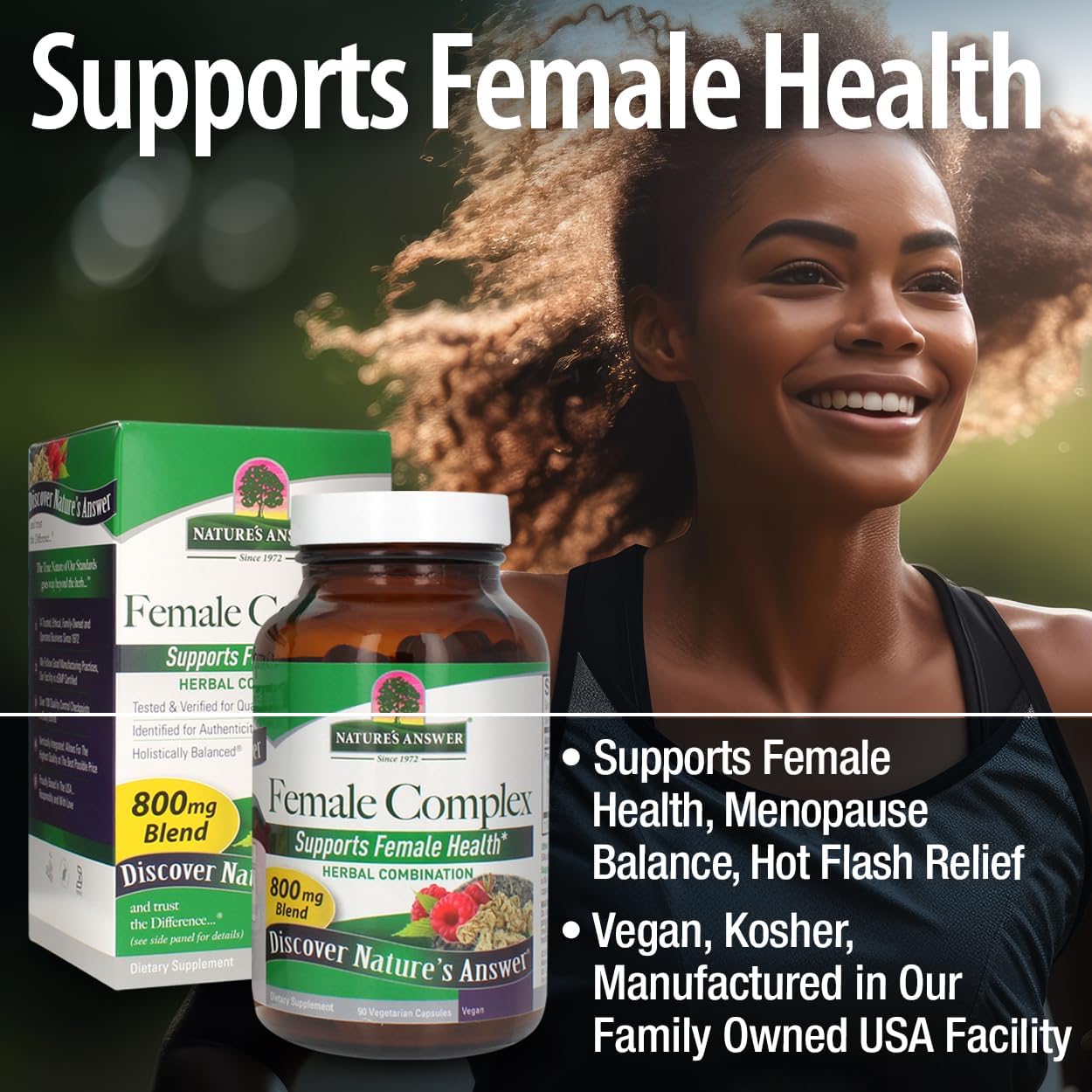 High Strength Nature's Answer Female Complex Dietary Supplement - 90 Capsules, Vegetarian & Vegan Friendly