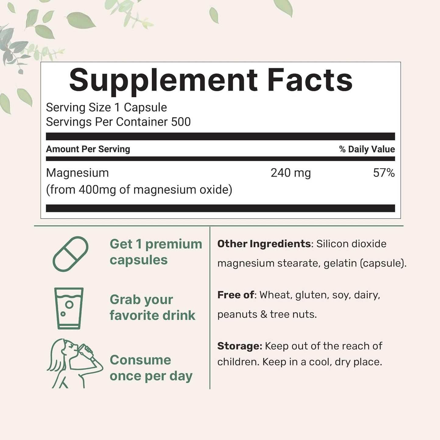 High Strength Oil of Oregano Softgels & Magnesium Oxide Bundle Pack | 6,000mg & 400mg | 4X Carvacrol & Thymoquinon | Max Concentration Formula