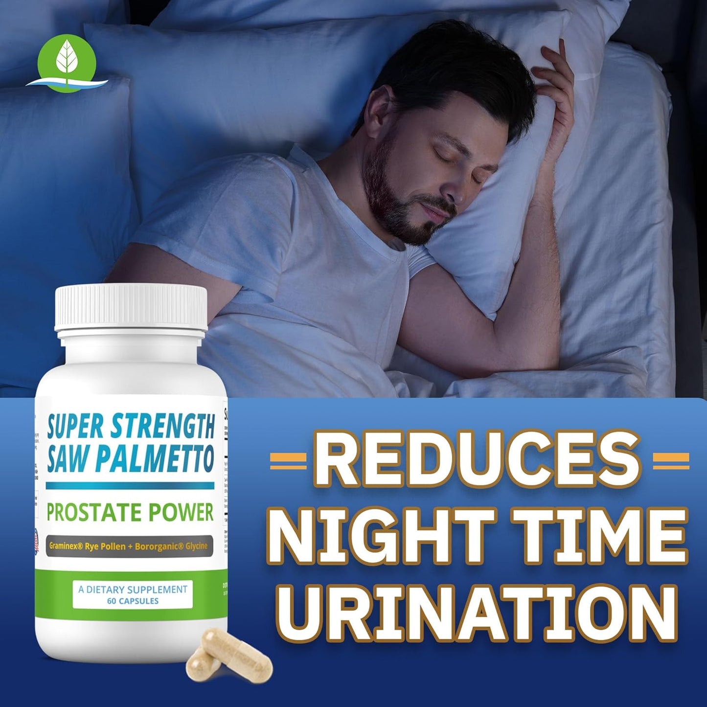 High Strength Saw Palmetto Extract Capsules for Men's Prostate Health - 180 Capsules