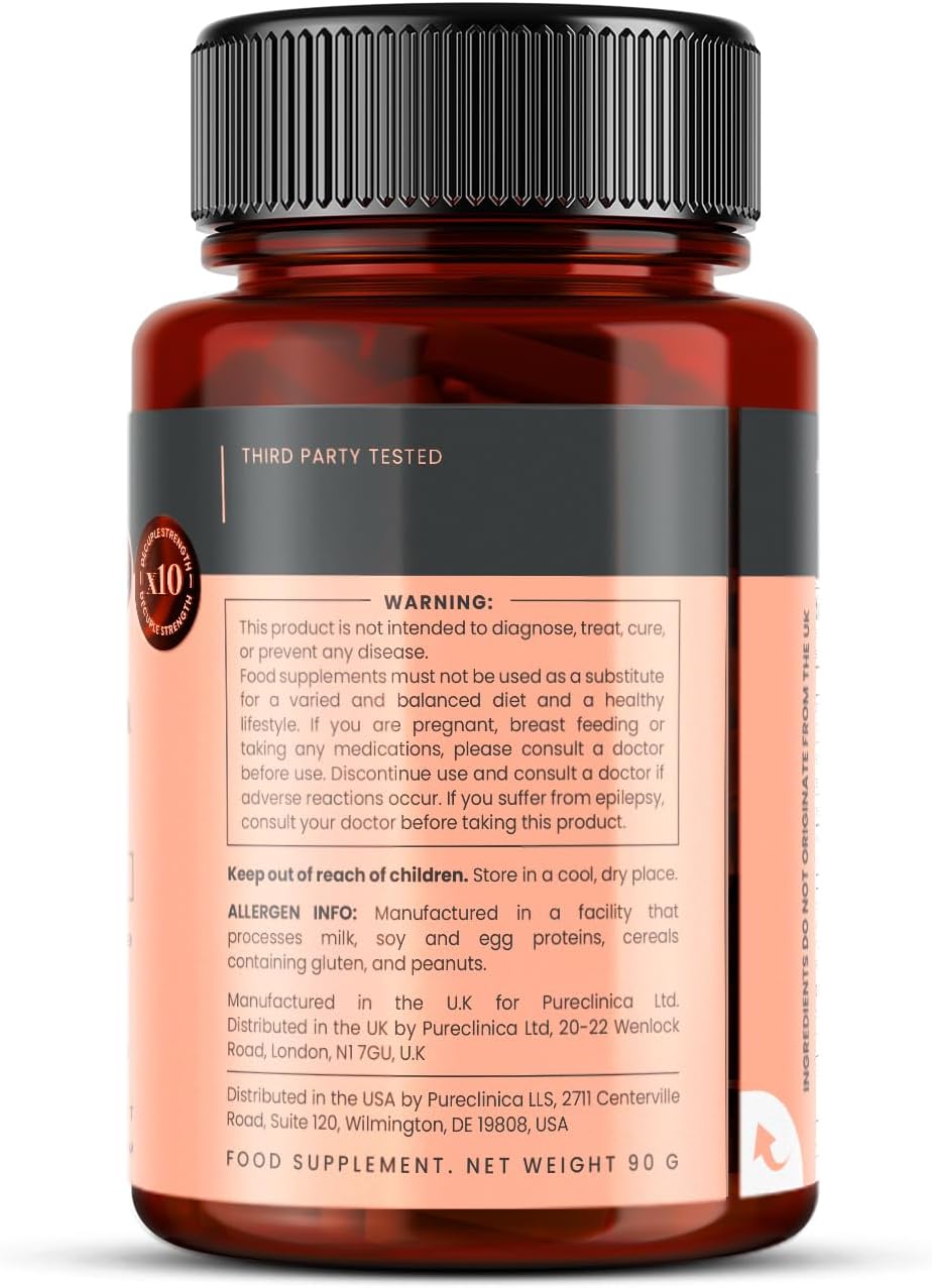 High Strength Silica Complex with 2000mg Horsetail Extract - 3 Month Supply (90 Tablets) by pureclinica