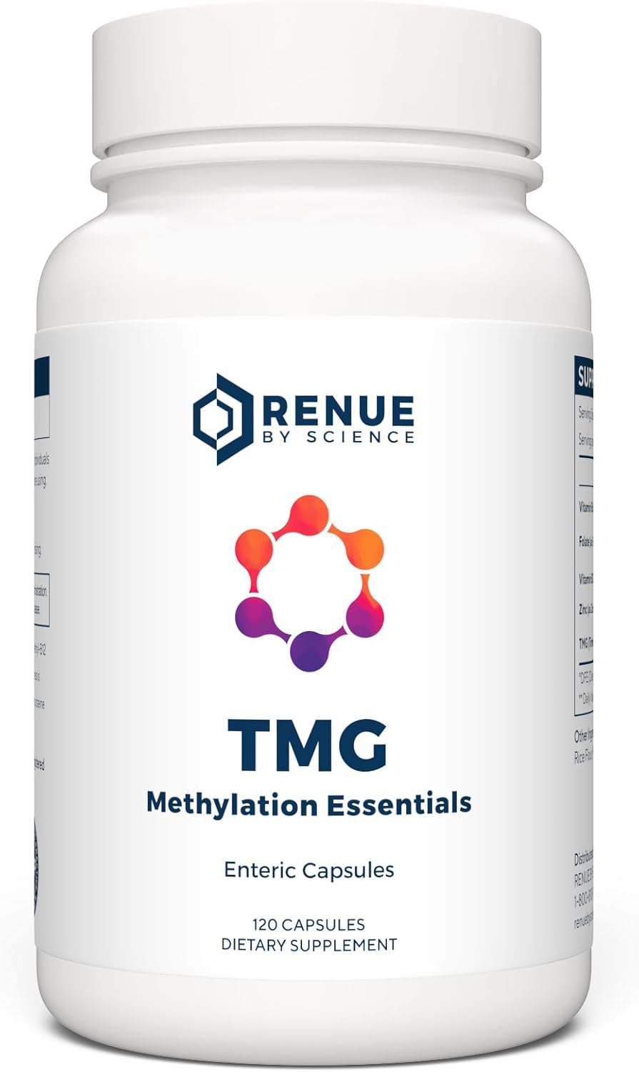 High Strength TMG Supplements with Vitamin B12, B6, Folate & Zinc | 120 Capsules - 900mg TMG | Made in USA & Third-Party Tested