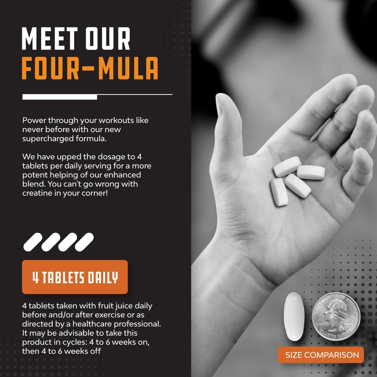 High Strength Tri Phase Creatine Tablets for Women & Men - Blend of Monohydrate, HCL & Pyruvate - Muscle Mass Gain & Recovery - 120 Tablets