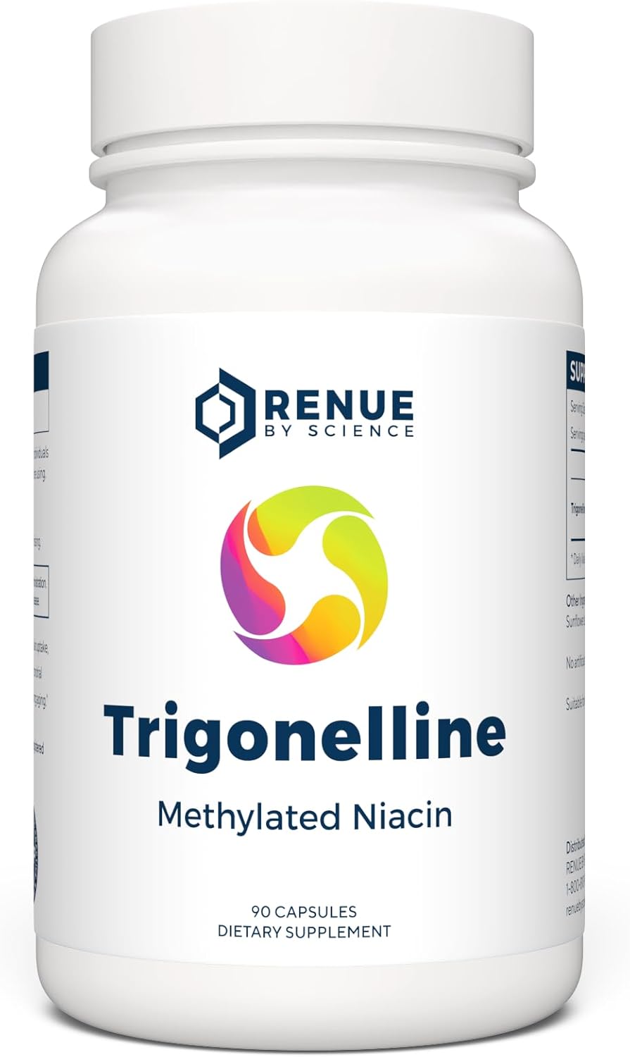 High Strength Trigonelline TRG Methylated Niacin Capsules - 250mg Supplement | Renue By Science | Non-GMO & USA Made