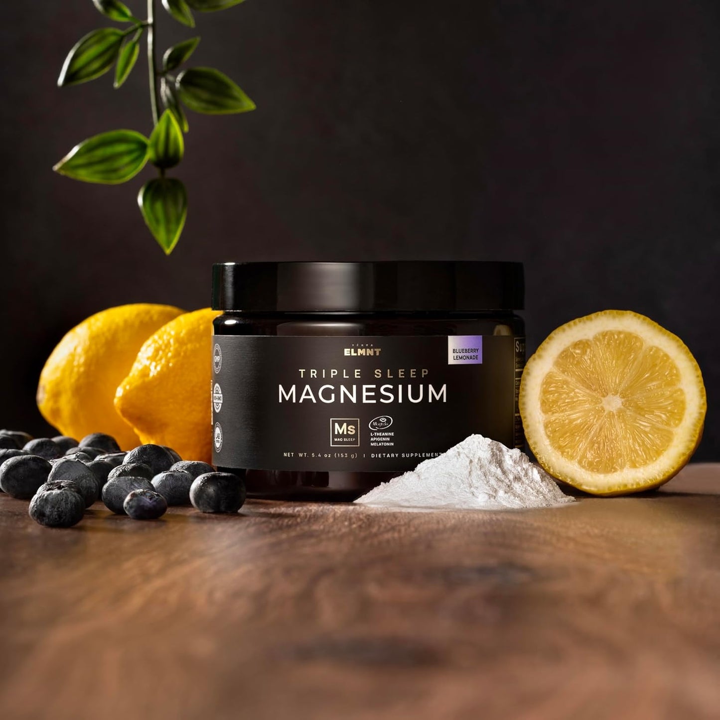 High Strength Triple Sleep Magnesium L-Threonate Powder with Apigenin, L-Theanine, and Melatonin - Natural Sleep Aid Supplement for Deep Sleep and Calm - Magtein Magnesium L Threonate for Adults