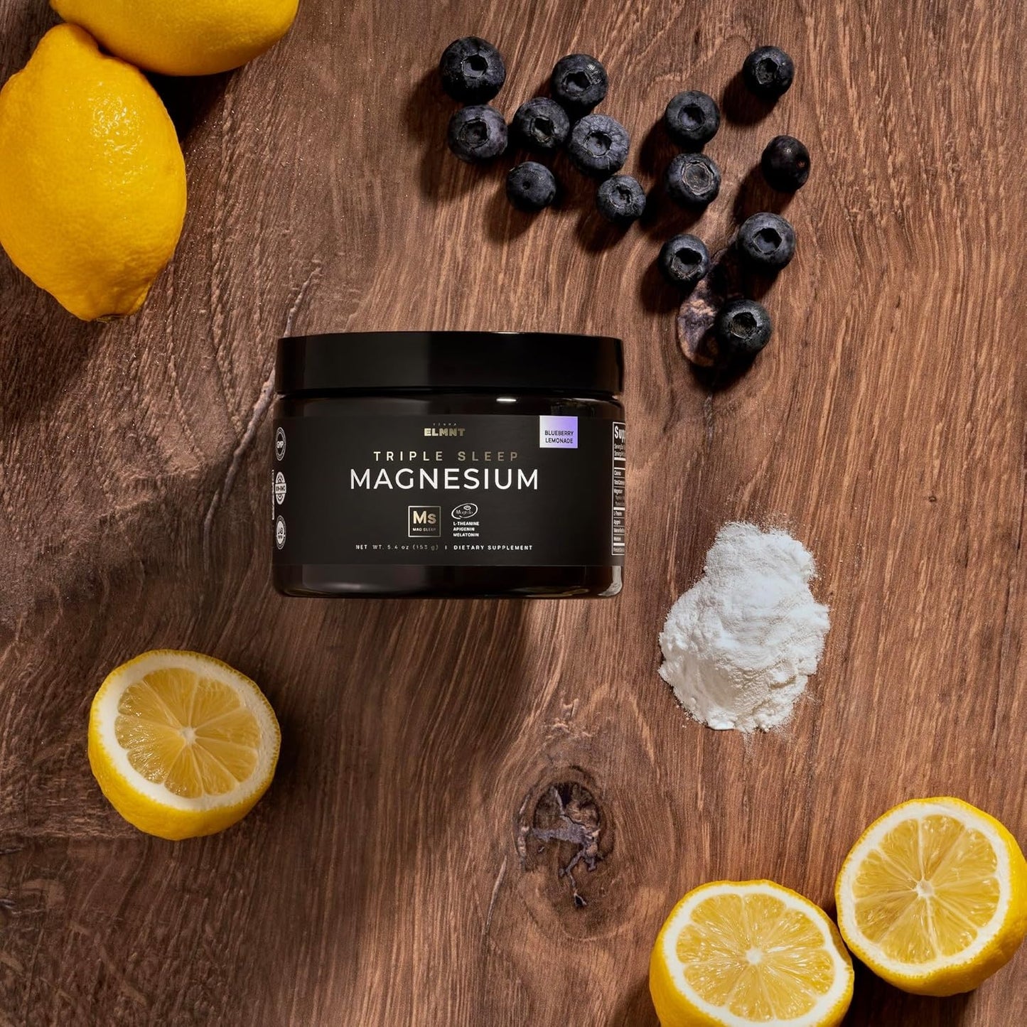 High Strength Triple Sleep Magnesium L-Threonate Powder with Apigenin, L-Theanine, and Melatonin - Natural Sleep Aid Supplement for Deep Sleep and Calm - Magtein Magnesium L Threonate for Adults