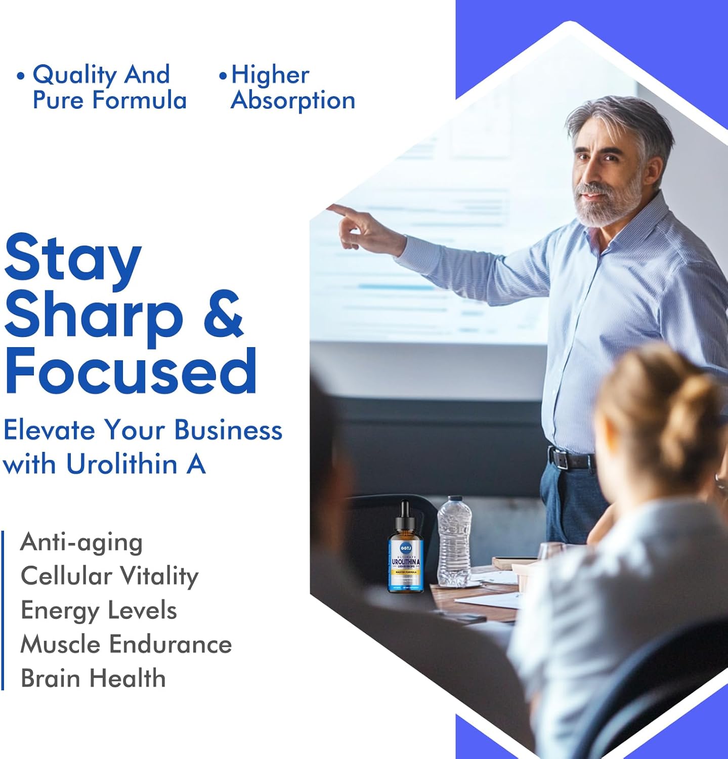 High Strength Urolithin A Supplement with Pomegranate Extract - 3000mg, Antioxidants for Healthy Aging & Mitochondrial Support