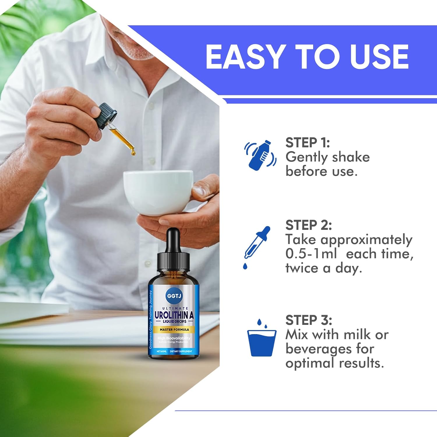 High Strength Urolithin A Supplement with Pomegranate Extract - 3000mg, Antioxidants for Healthy Aging & Mitochondrial Support