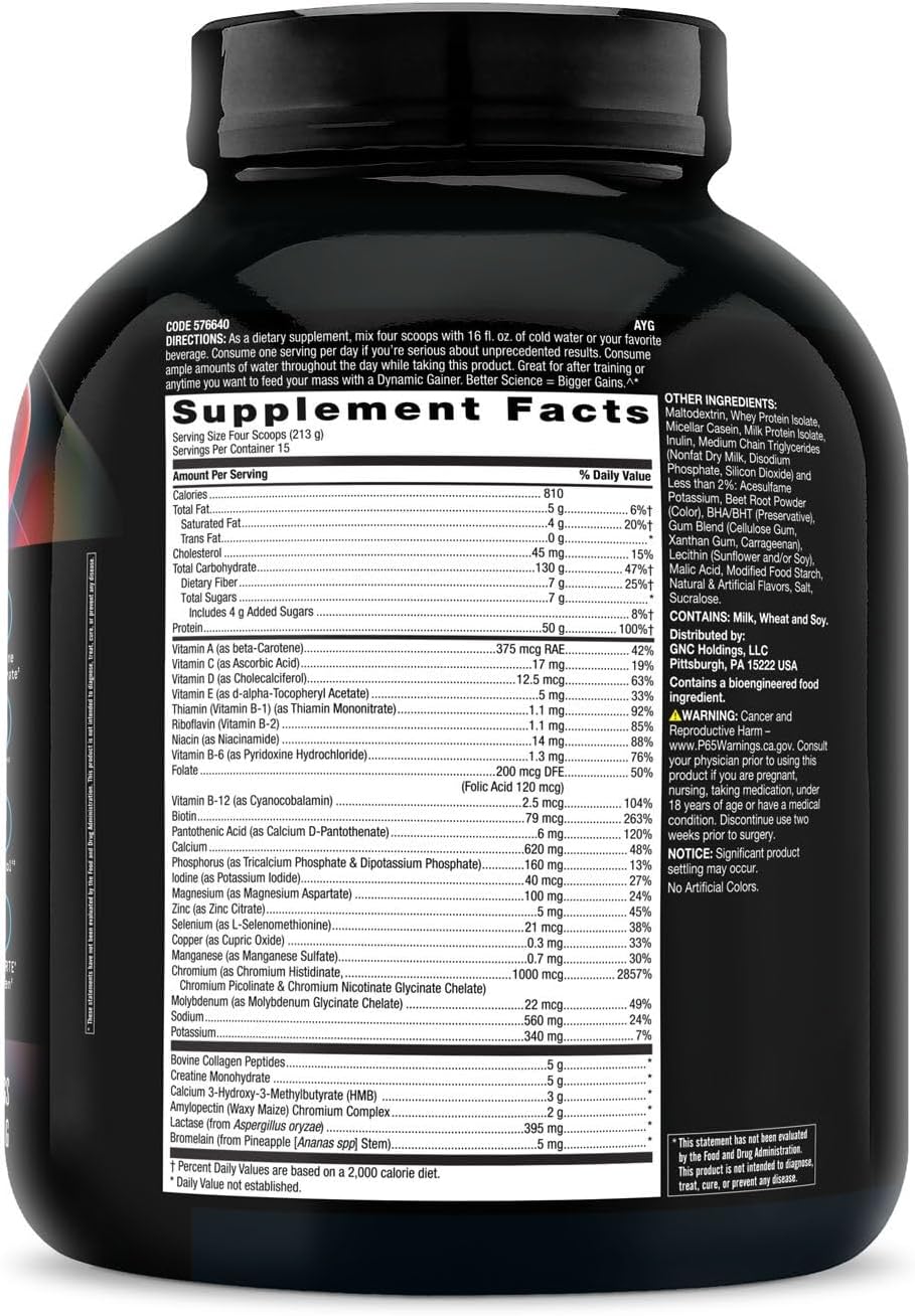 High-Tech Mass Gainer for Enhanced Strength & Joint Stability - Strawberry Shortcake Flavor - 15 Servings