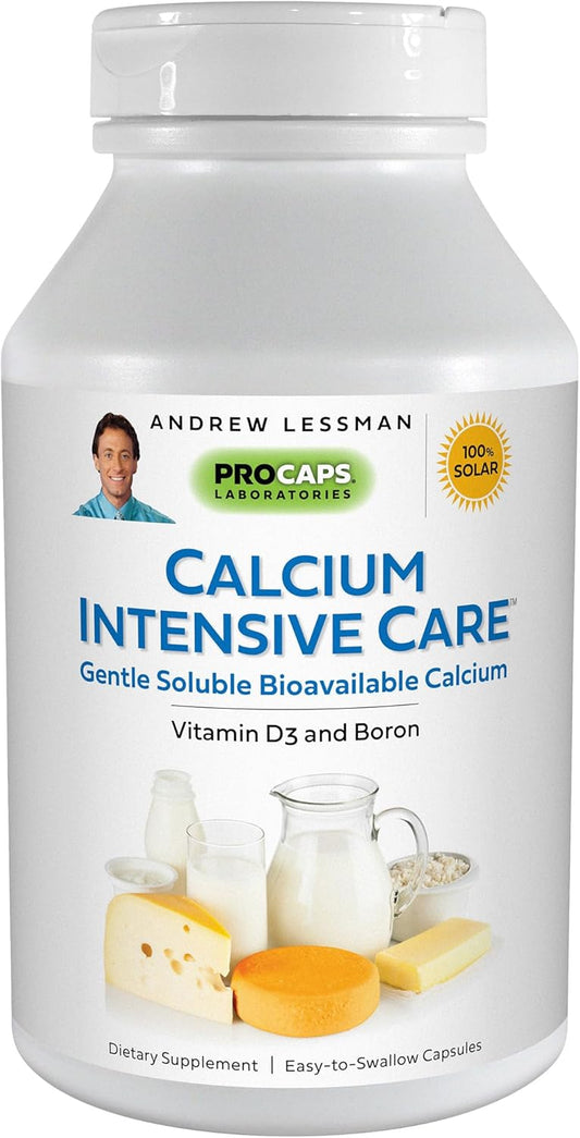 Highly Absorbable Calcium Intensive Care Capsules with Vitamin D and Boron for Healthy Bones and Tissues. Pure Powder in Easy-to-Swallow Capsule. No Additives.