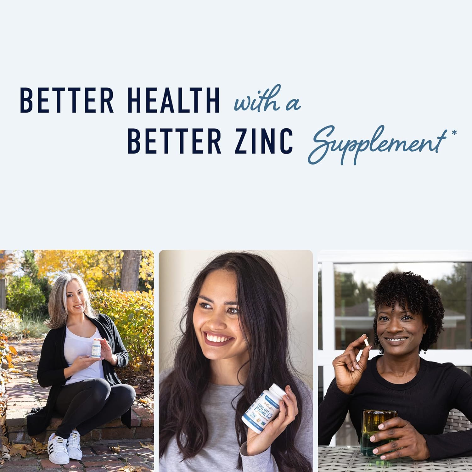 Highly-Absorbable Chelated Zinc Glycinate Supplements with Vitamin B6 - Immune Support, Acne & Metabolism - Non-GMO, Gluten-Free - 120 Capsules