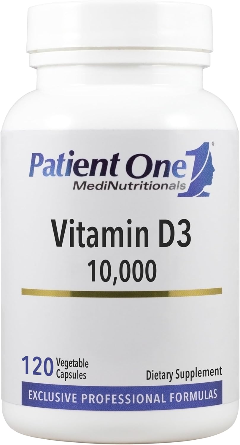 Highly Absorbable Cholecalciferol Form Vitamin D3 10,000 IU Supplement for Immune, Heart, and Bone Health - 120 Capsules