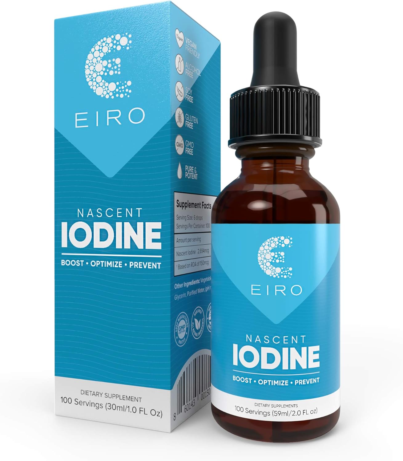 Highly Absorbable EIRO Nascent Iodine Drops for Optimal Thyroid Support