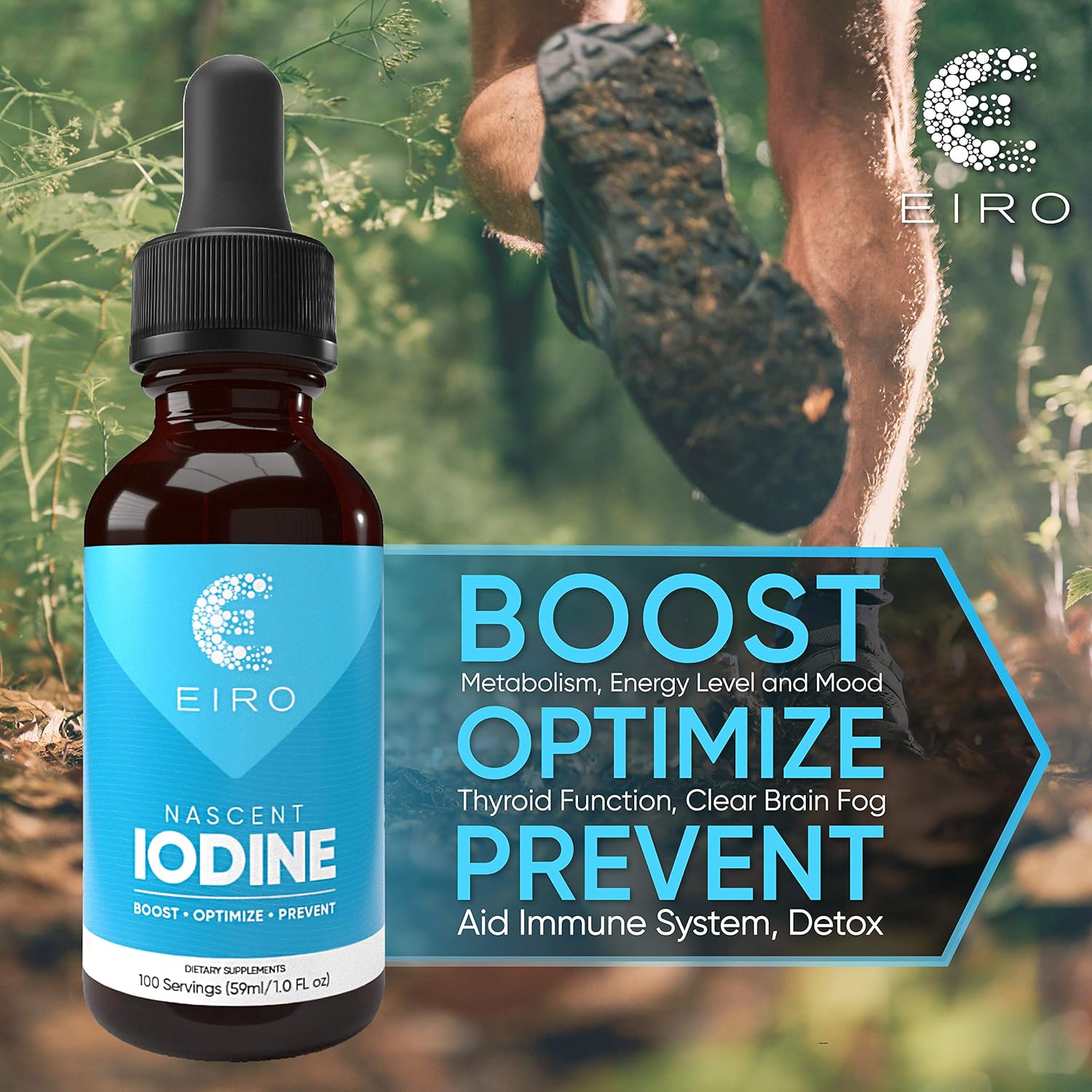 Highly Absorbable EIRO Nascent Iodine Drops for Optimal Thyroid Support