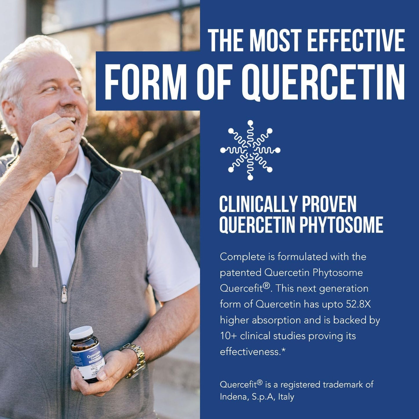 Highly Absorbable Quercetin Phytosome with Bromelain, Zinc & Vitamin C - 60 Capsules - Clinically Proven & Patented Formula by Triquetra Health