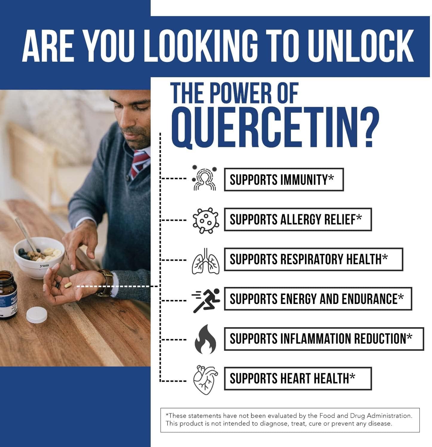 Highly Absorbable Quercetin Phytosome with Bromelain, Zinc & Vitamin C - 60 Capsules - Clinically Proven & Patented Formula by Triquetra Health