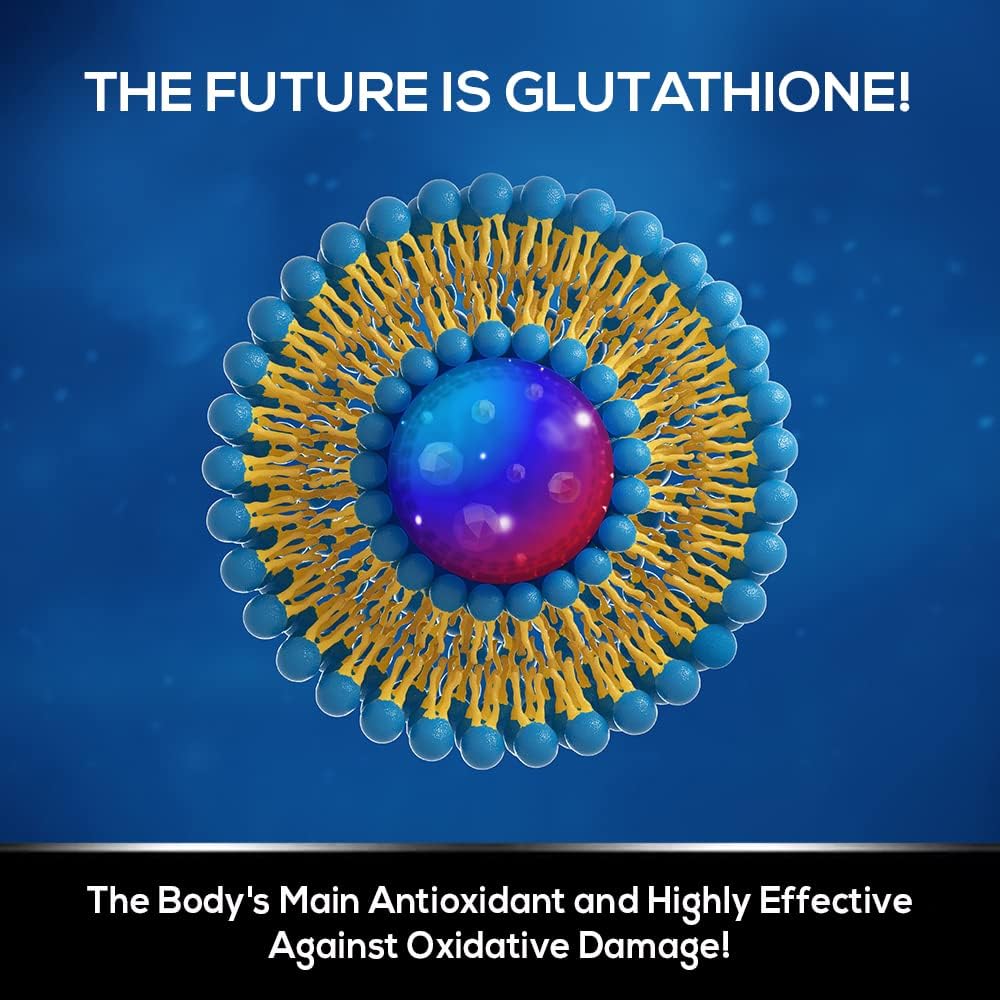 Highly Advanced Liposomal Glutathione Liquid Supplement - 500MG per Serving Organic Antioxidant with Reduced Setria - 30 Servings