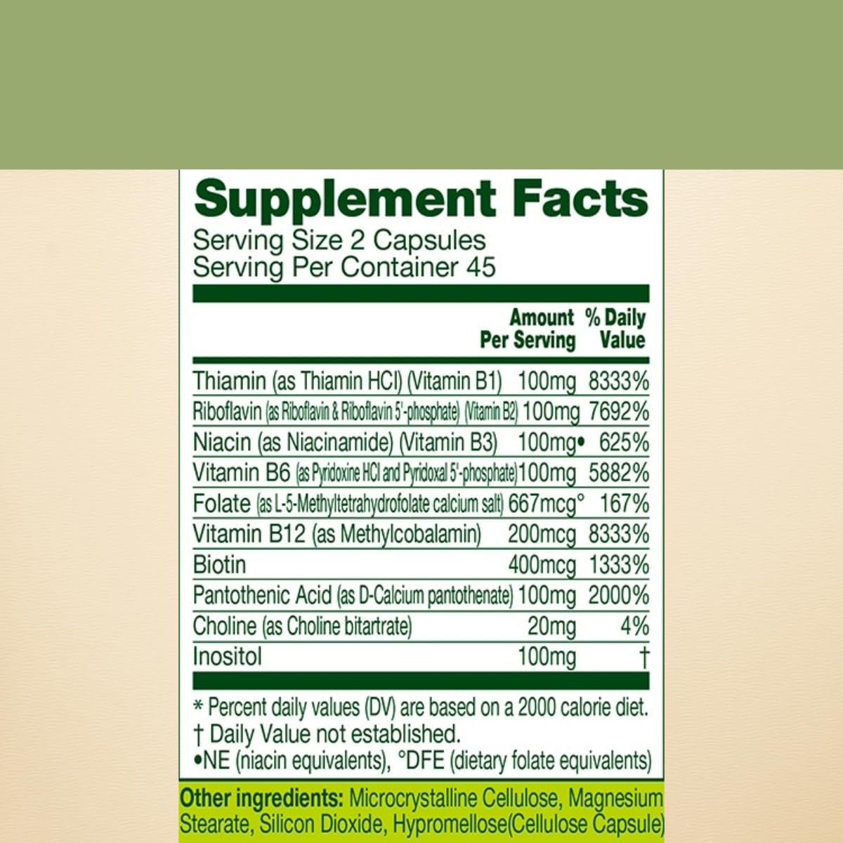 Highly Bioavailable INNERVISNUTRITION Advanced Active Vitamin B-Complex for Energy, Brain, and Metabolism - Vegetarian Formula, 90 Capsules