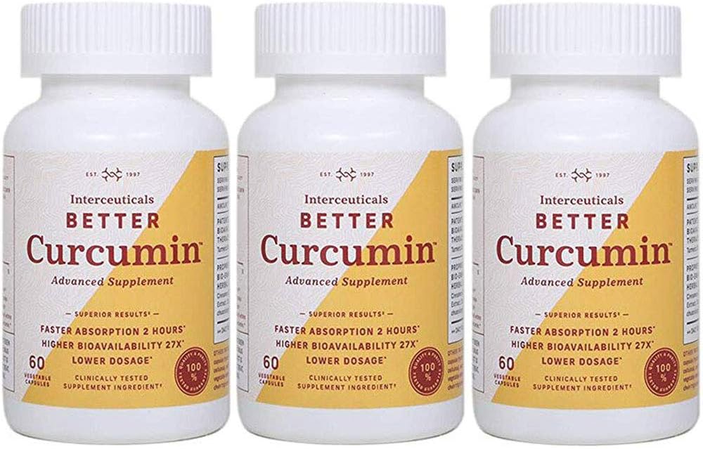 Highly Bioavailable Theracurmin Curcumin 90 mg - 27X Absorption Turmeric - Low Dose, High Absorption - 3 Bottles