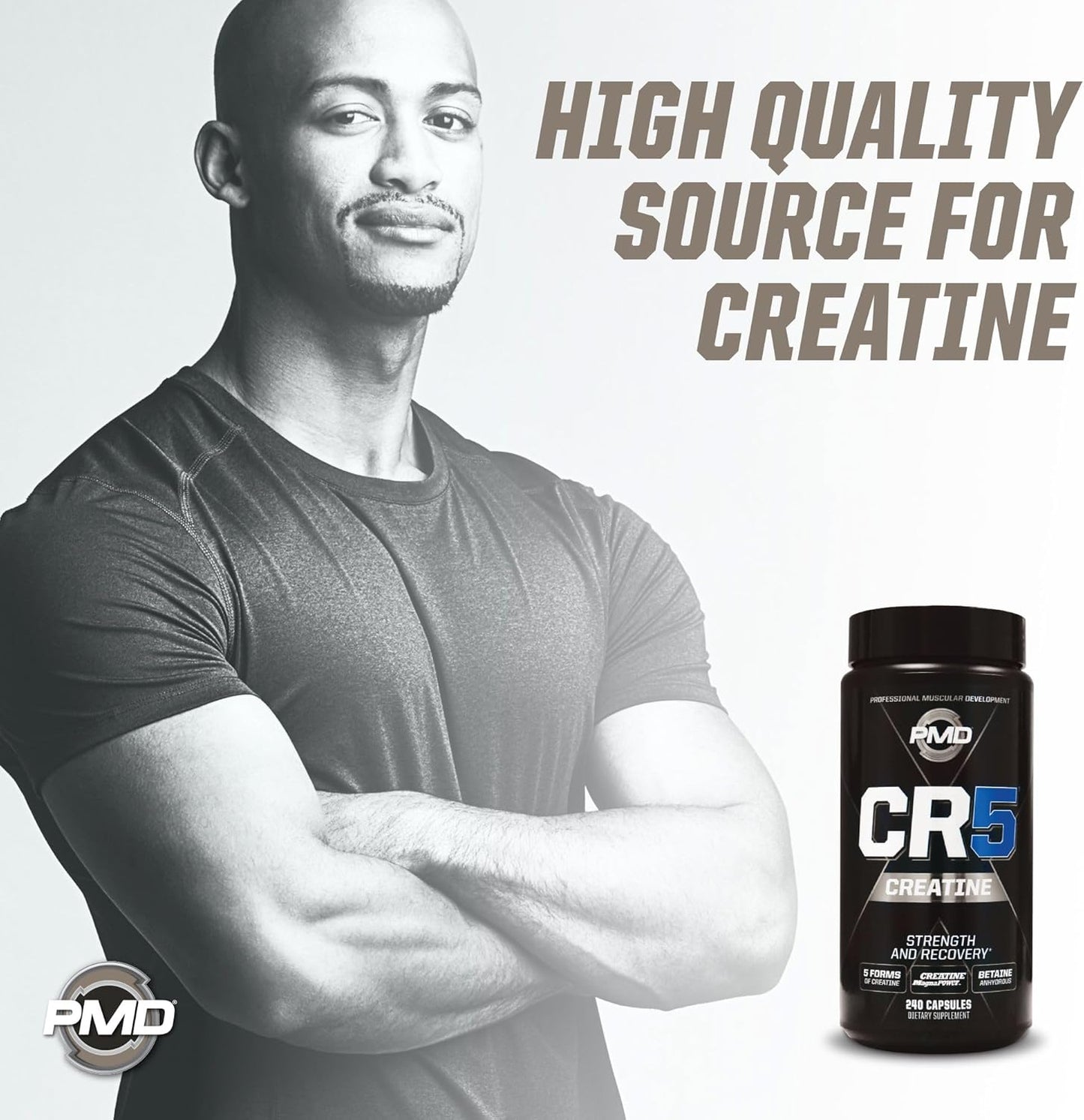Highly Effective PMD CR5 Creatine Supplement for Muscle Growth and Strength Boost