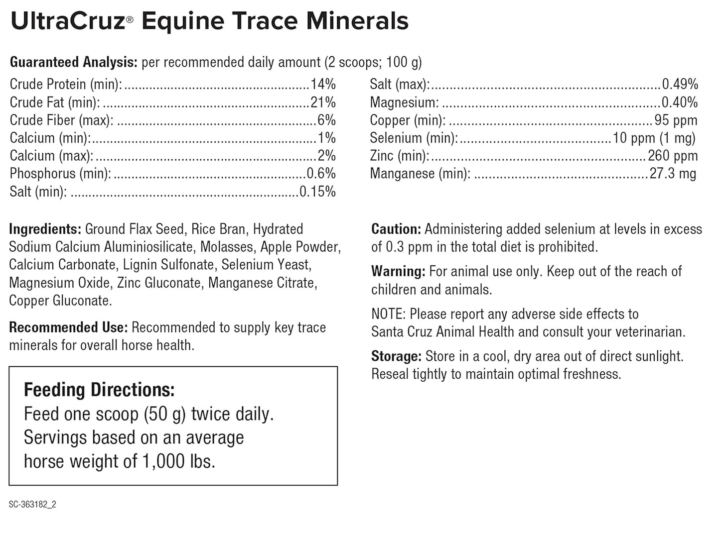 Highly Effective UltraCruz Equine Trace Minerals Supplement for Optimal Horse Health