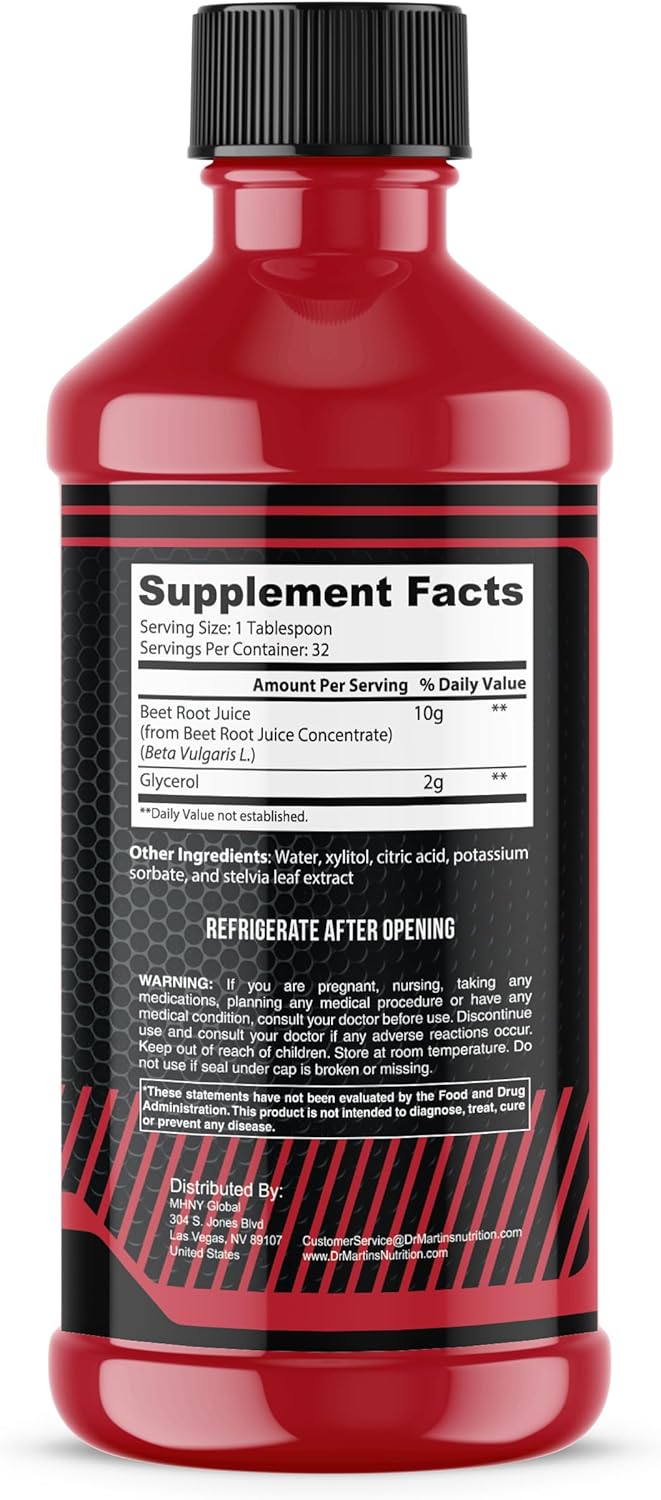 Highly Potent NitroBeet 12,000mg | Beet Root with Glycerol | Improves Lactic Acid Clearance | Supports Heart Health | Beetroot Supplement for Men & Women