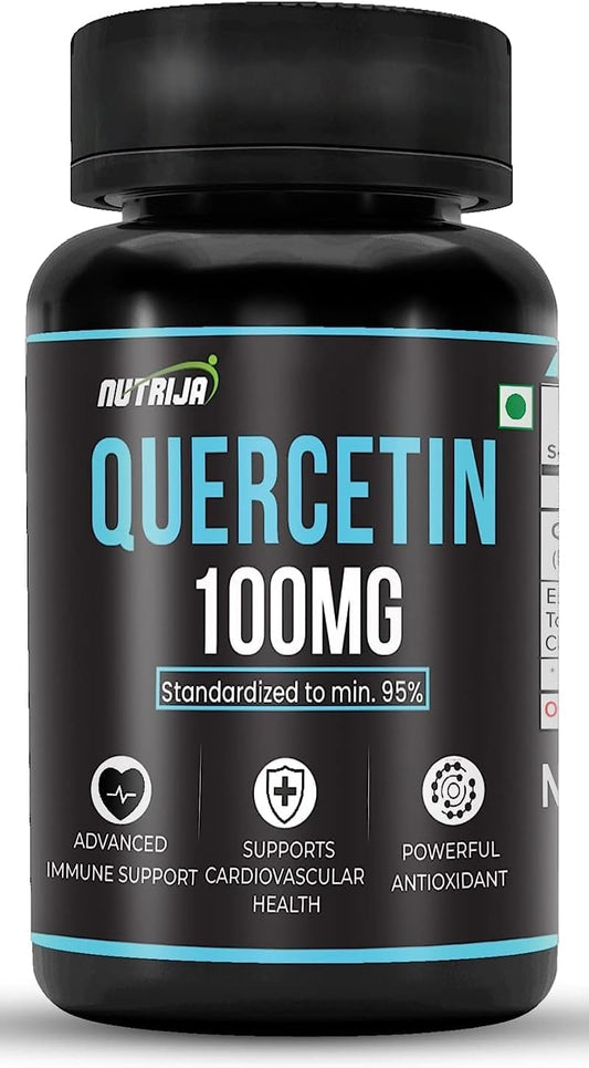 Highly Purified Quercetin 100mg Capsules - 95% Standardized | Natural Bio-flavonoids & Antioxidants | 90 Capsules
