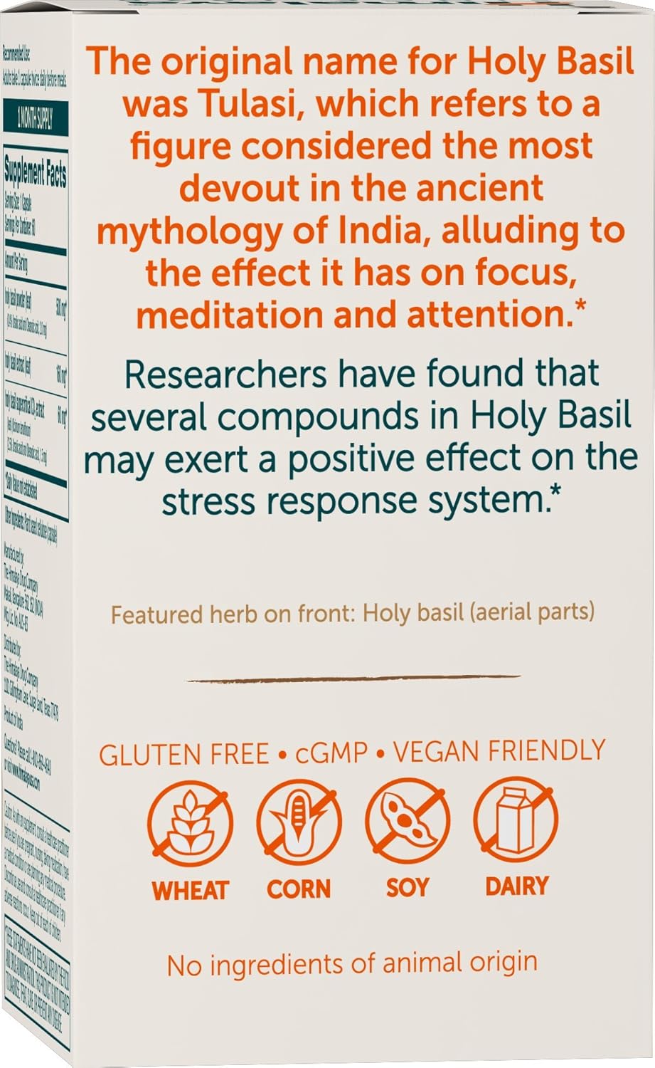 Himalaya Holy Basil Tulsi Herbal Supplement for Stress Relief & Relaxation - Non-GMO, Vegan, 60 Capsules, 30 Day Supply