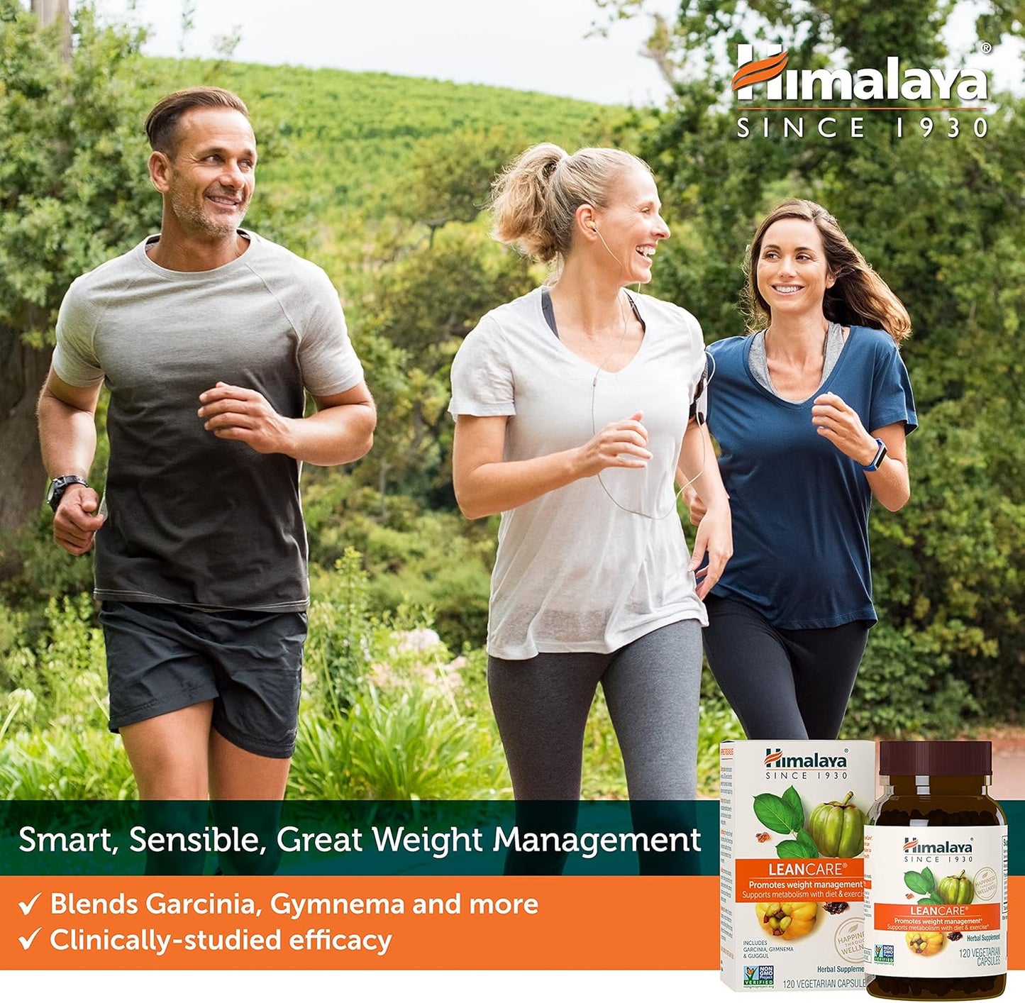 Himalaya LeanCare Herbal Supplement for Weight Support - Promotes Healthy Metabolism, Garcinia, Gymnema, Guggul - 120 Vegetarian Capsules