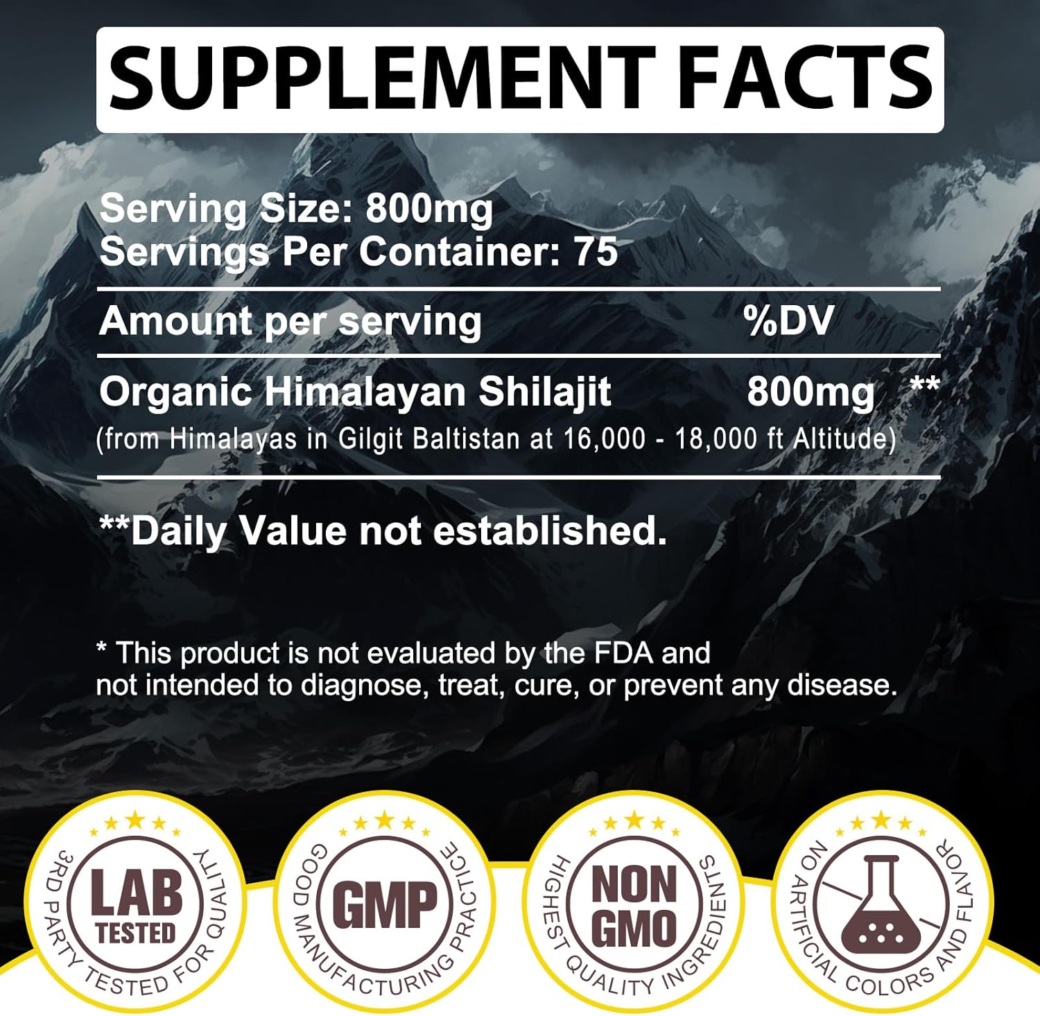 Himalayan Organic Shilajit Resin with 85+ Trace Minerals & Fulvic Acid - Energy and Immune Support for Men and Women - 2.1 OZ (4 Months)